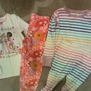 Rainbow Striped Kids Pajamas